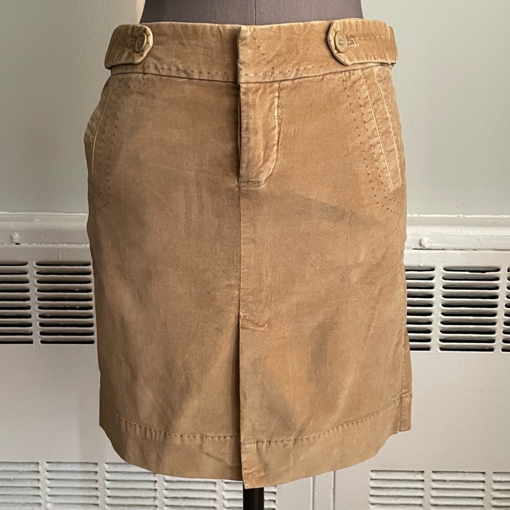 American Eagle velvet pencil skirt with front split